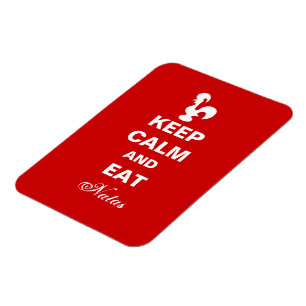 Magnet Flexible Gardez le calme et mangez de l'aimant flexible Nat