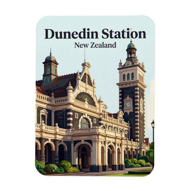 Magnet Flexible Gare de Dunedin Nouvelle-Zélande (Vertical)