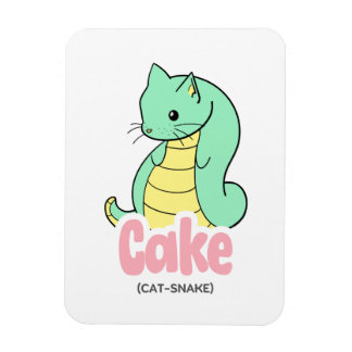 Magnet Flexible Gâteau (chat + serpent) Sticker souple mignon