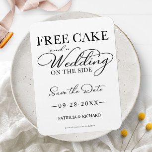 Magnet Flexible Gâteau gratuit et un mariage en prime carte de sau