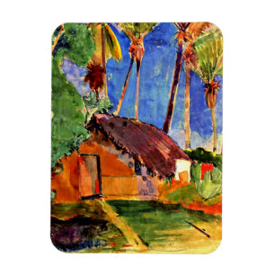 Magnet Flexible Gauguin - Cabine de chaume sous les palmiers