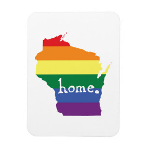 Magnet Flexible Gay pride du Wisconsin Carte de la maison