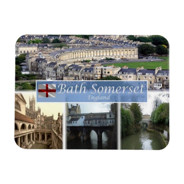 Magnet Flexible GB Royaume-Uni - Angleterre - Bath Somerset - (Horizontal)