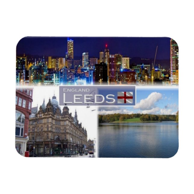 Magnet Flexible GB Royaume-Uni - Angleterre - Leeds - Yorkshire (Horizontal)
