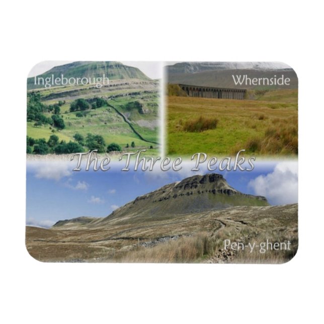 Magnet Flexible GB Royaume-Uni - Angleterre - Les trois sommets - (Horizontal)