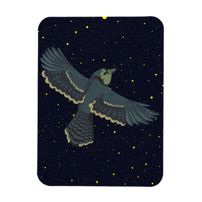 Magnet Flexible Geai bleu stellaire (Vertical)