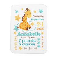 Genre Neutre Mignonne Giraffe Stars Bébé statistiq