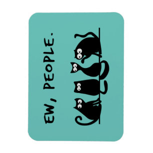 Magnet Flexible Gens dégoûtants chats noirs drôles miaou