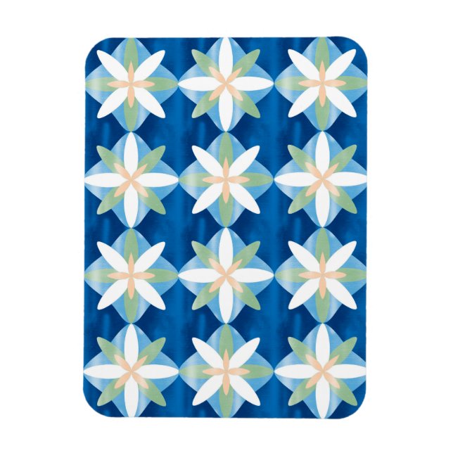Magnet Flexible Geometric diamond flowers (Vertical)
