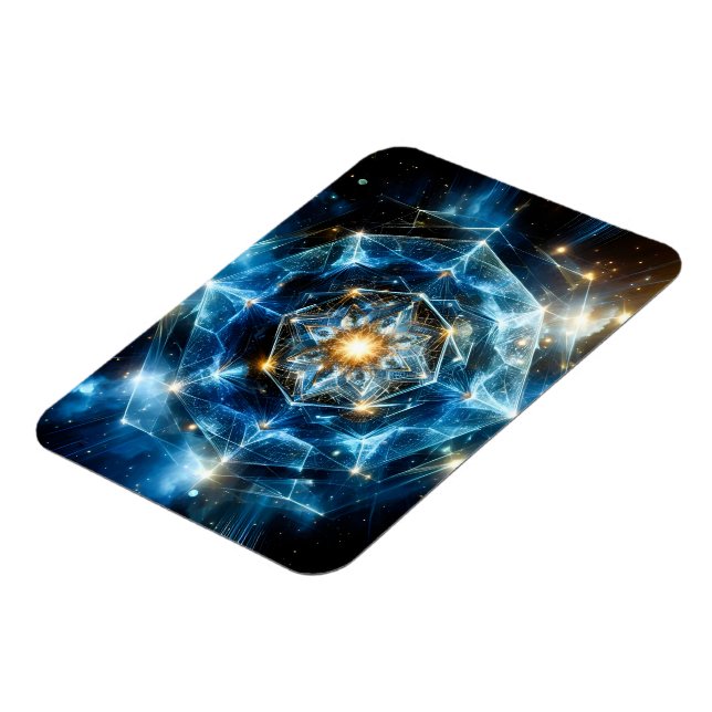 Magnet Flexible Géométrie cosmique mandala étoile univers abstrait (Côté Gauche)