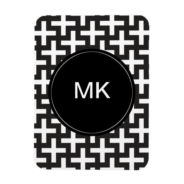 Magnet Flexible Géométrie noir et blanc (Vertical)