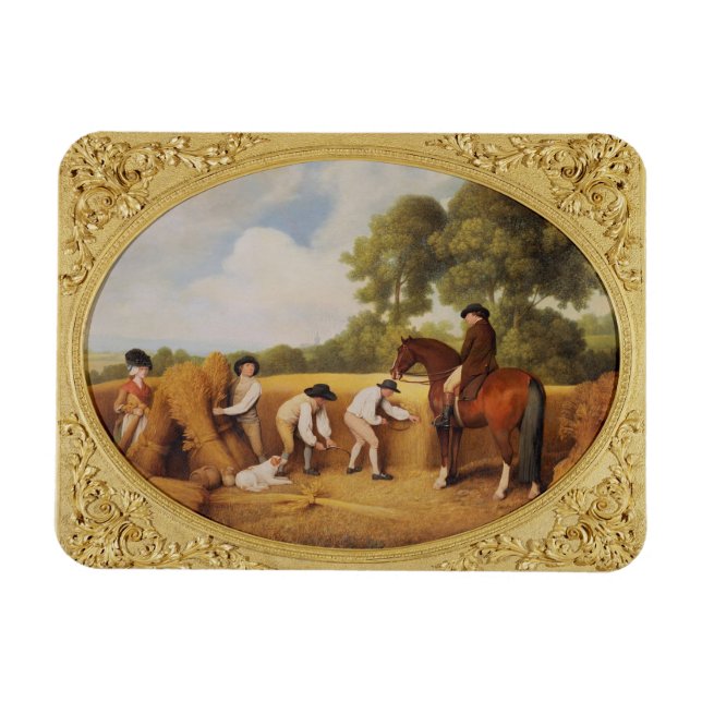 Magnet Flexible George Stubbs | Reapers, 1795 (émail sur biscuit e (Horizontal)