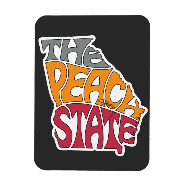 Magnet Flexible Georgia Surnom Word Art (Vertical)