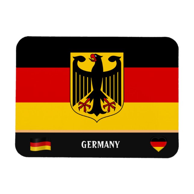 Magnet Flexible German Flag & German country travel / Germany (Horizontal)