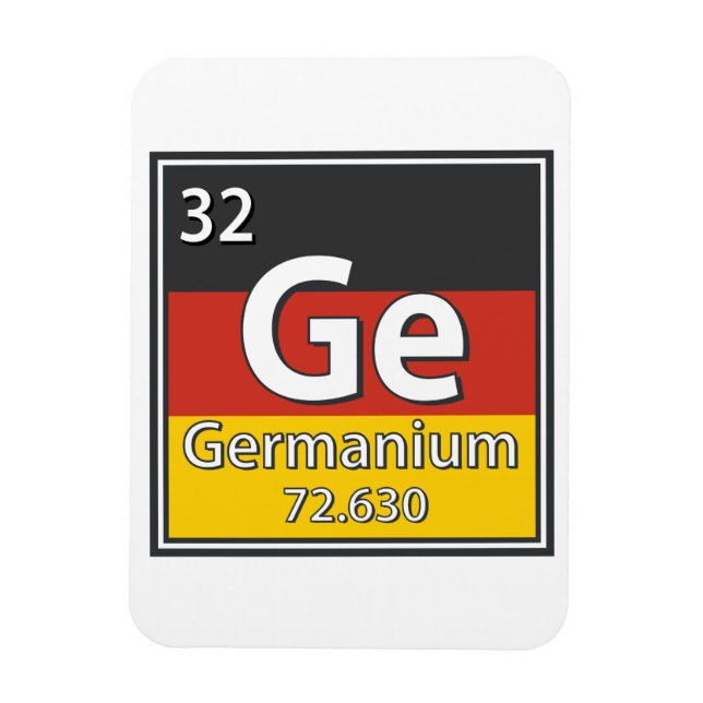 Magnet Flexible Germanium - Allemagne Drapeau allemand Science (Vertical)