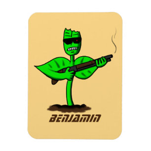 Magnet Flexible Germinator cyborg plante dessin humoristique