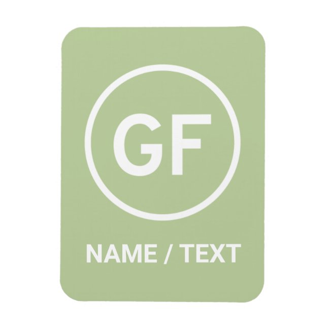 Magnet Flexible GF pour Gluten logo alimentaire gratuit marque per (Vertical)
