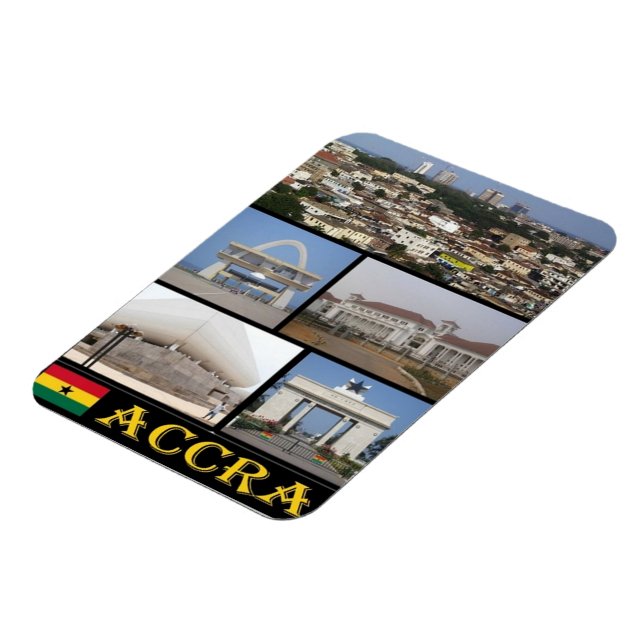 Magnet Flexible Ghana - Accra - Mosaic - (Côté Gauche)