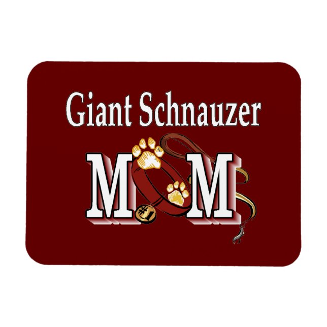 Magnet Flexible Giant Schnauzer Maman Cadeaux (Horizontal)