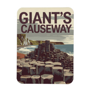 Magnet Flexible Giant's Causeway Irlande Illustration Travel Art
