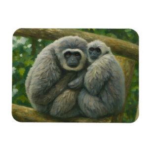 Magnet Flexible Gibbon Companions - Portrait émotionnel de la faun