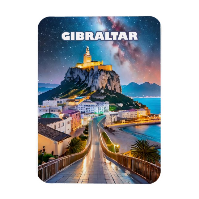 Magnet Flexible Gibraltar, carrefour des horizons et des voyages (Vertical)