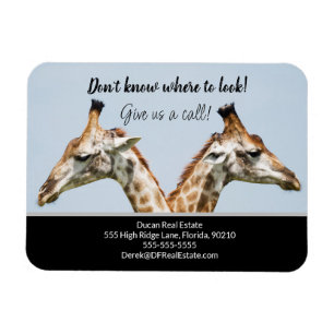 Magnet Flexible Giraffe immobilier vente carte postale
