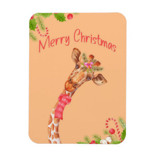 Magnet Flexible Giraffe Lover Giraffes Afrique Joyeux Noël