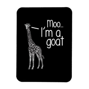 Magnet Flexible Giraffe Moo Je suis une chèvre