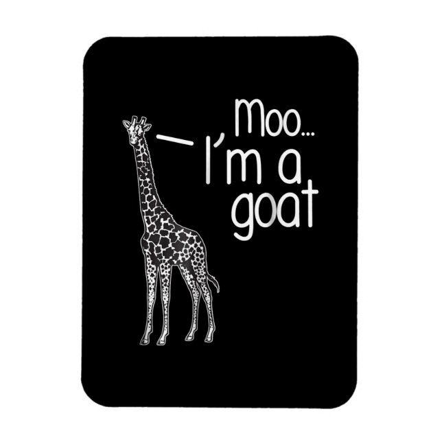 Magnet Flexible Giraffe Moo Je suis une chèvre (Vertical)