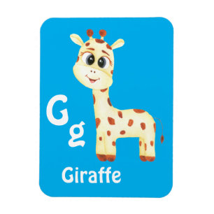 Magnet Flexible Giraffe personnaliser ABC : Lettre G - Ajouter vot