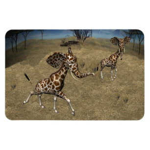 Magnet Flexible Giraffes d'éléphants mignons