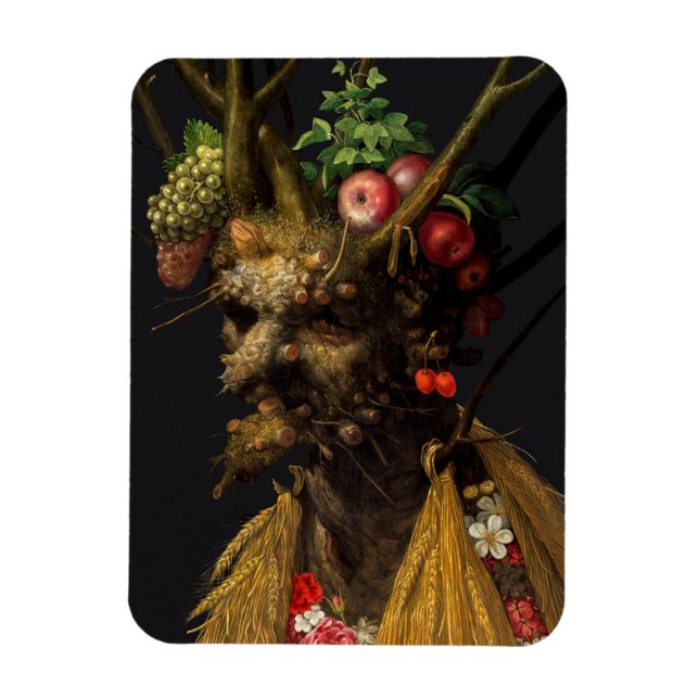 Magnet Flexible Giuseppe Arcimboldo - Quatre saisons en une tête (Vertical)