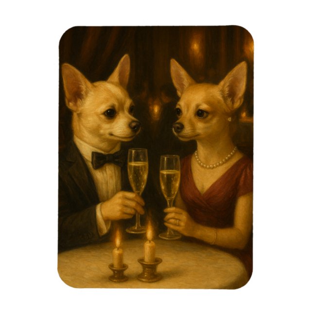 Magnet Flexible Gizmo’s Romantic Dinner – Champagne & Love (Vertical)