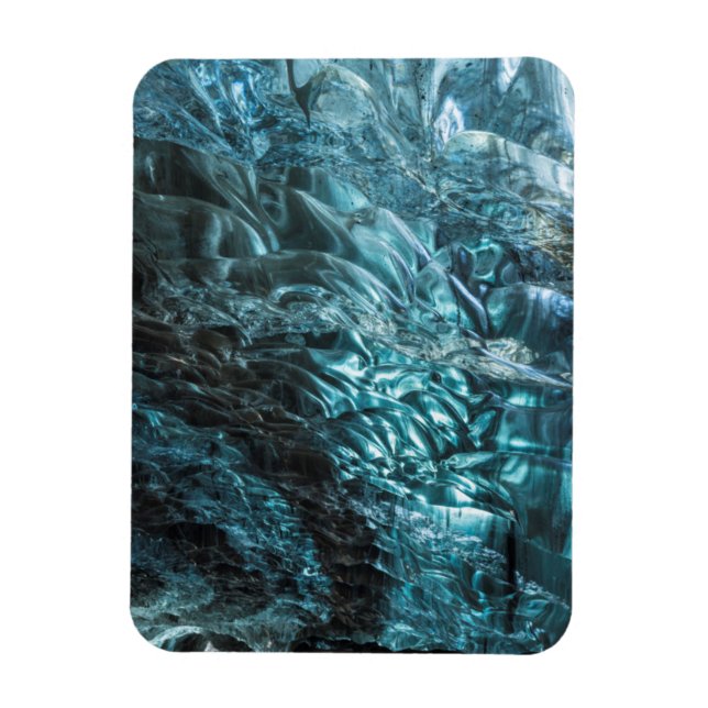 Magnet Flexible Glace bleue d'une grotte de glace, Islande (Vertical)