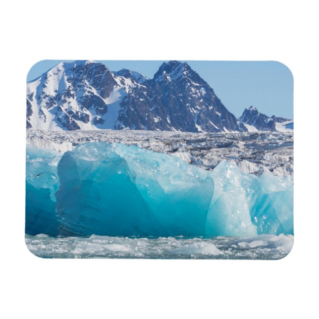 Magnet Flexible Glace bleue glaciaire, Norvège (Horizontal)