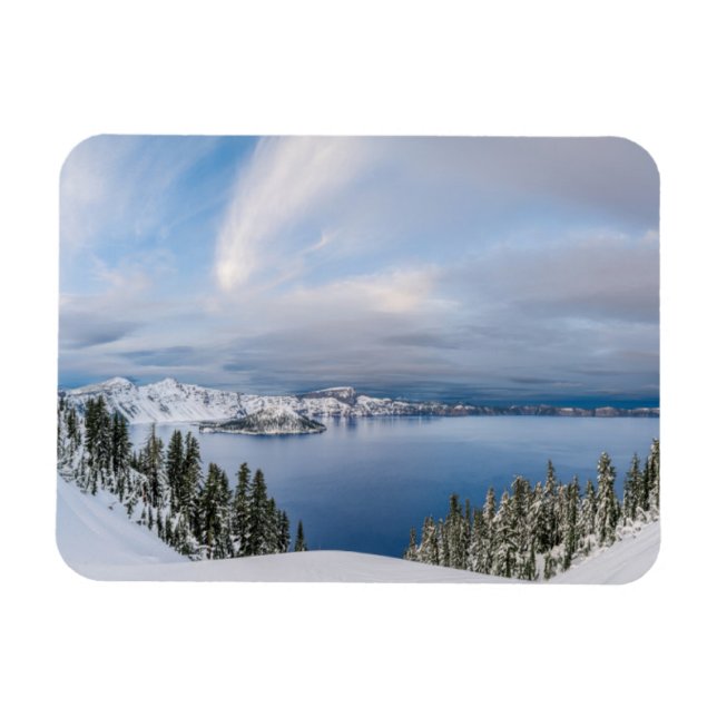 Magnet Flexible Glace et neige | Crater Lake Oregon (Horizontal)