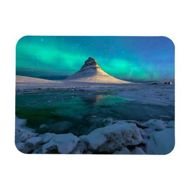 Magnet Flexible Glace et neige | Kirkjufell Mountain, Islande (Horizontal)