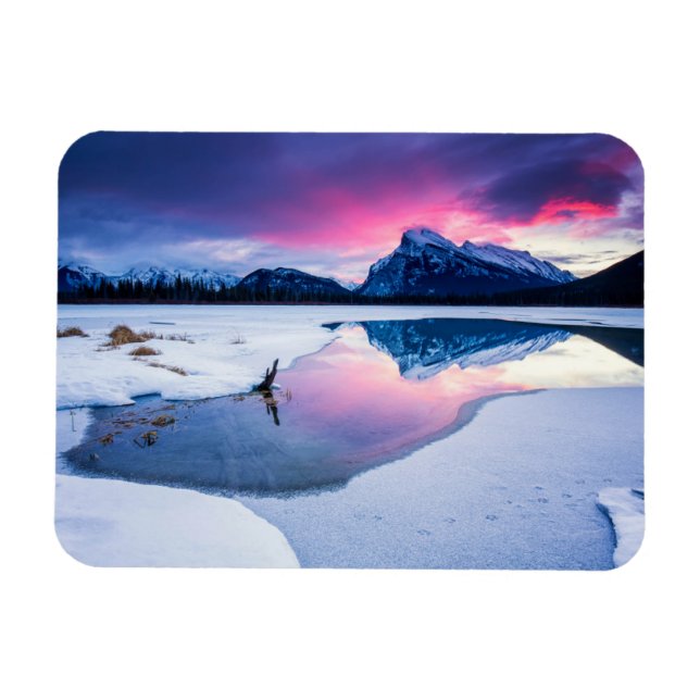 Magnet Flexible Glace et neige | Mt. Rundle, Canada (Horizontal)