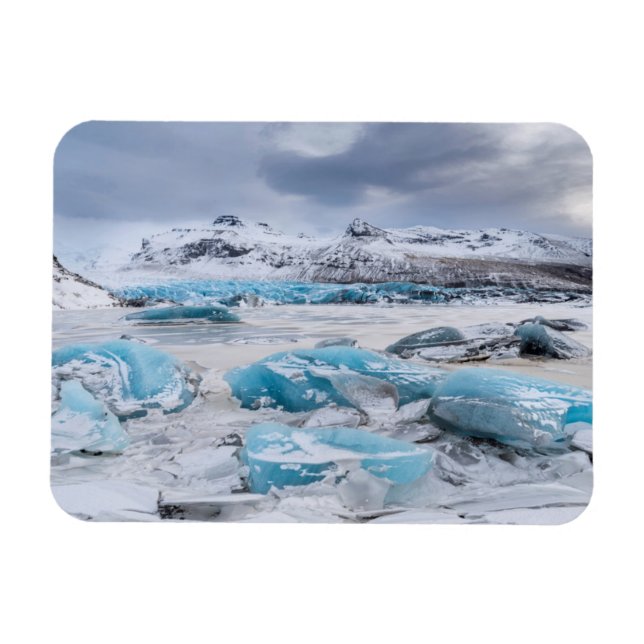 Magnet Flexible Glacier Ice paysage, Islande (Horizontal)