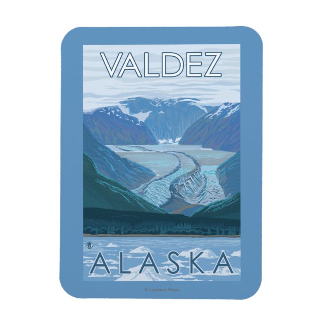 Magnet Flexible Glacier Scene - Valdez, Alaska (Vertical)