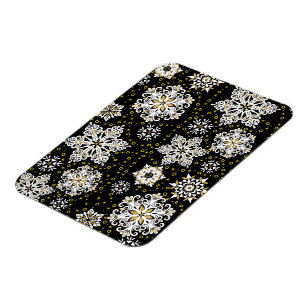Magnet Flexible Glam aux flocons dorés de minuit