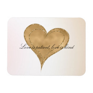 Magnet Flexible Glam Gold Parties scintillant Coeur
