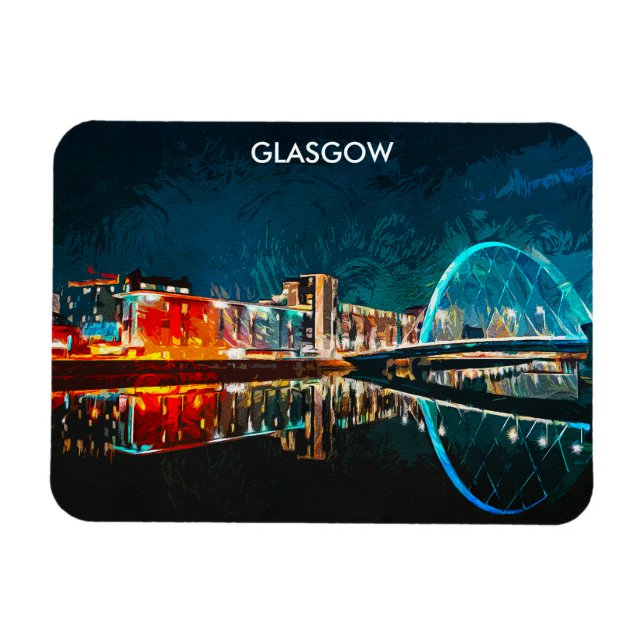 Magnet Flexible Glasgow Écosse UK Paint City (Horizontal)