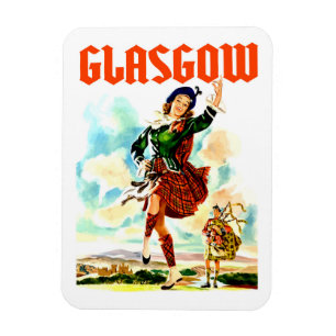 Magnet Flexible Glasgow, Femme en Kilt,