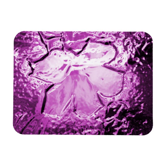 Magnet Flexible Glass Flower Purple (Horizontal)
