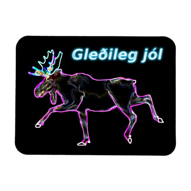 Magnet Flexible Gleðileg jól - Oie électrique (Horizontal)