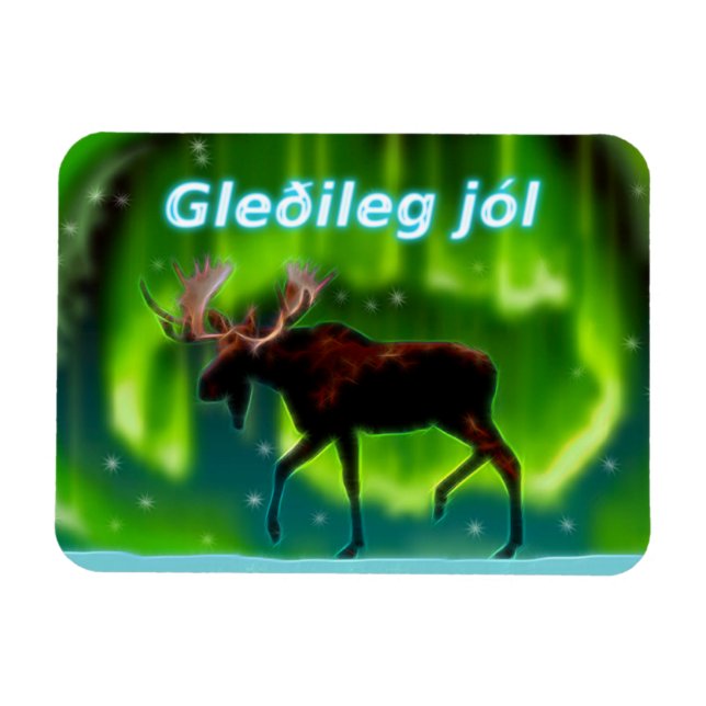Magnet Flexible Gleðileg jól - orignal auriculaire (Horizontal)