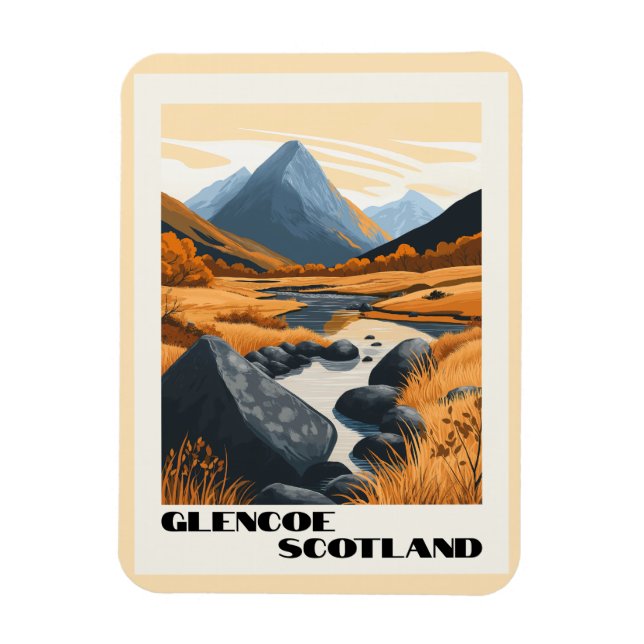 Magnet Flexible Glencoe, Écosse - Superbes Highlands écossais (Vertical)
