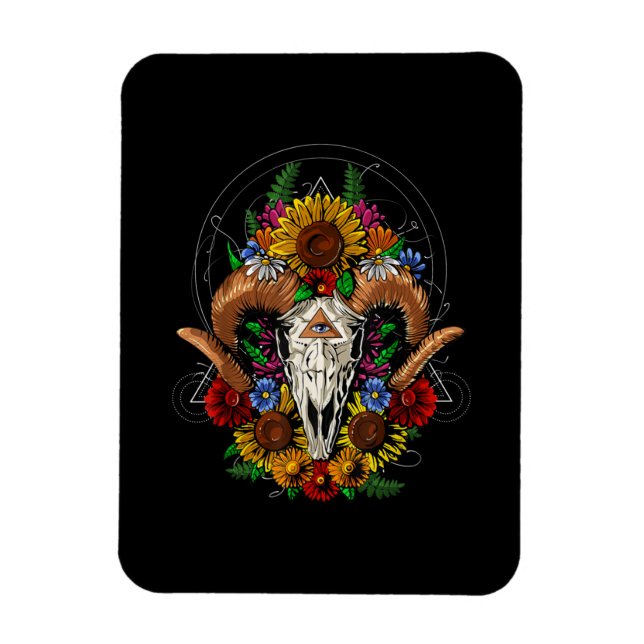 Magnet Flexible Goat Skull (Vertical)